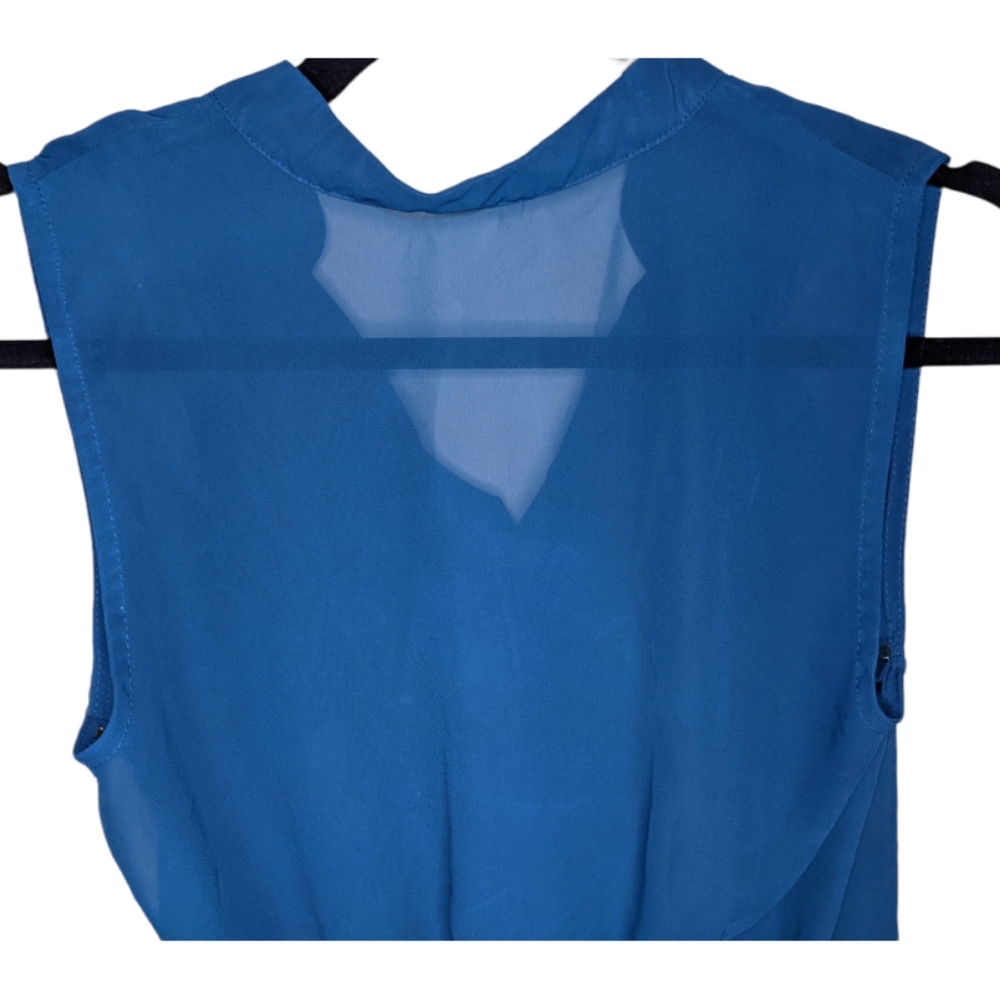 Mine Blue Sheer Ruffled Top Size S 💙✨ - Picture 7 of 8